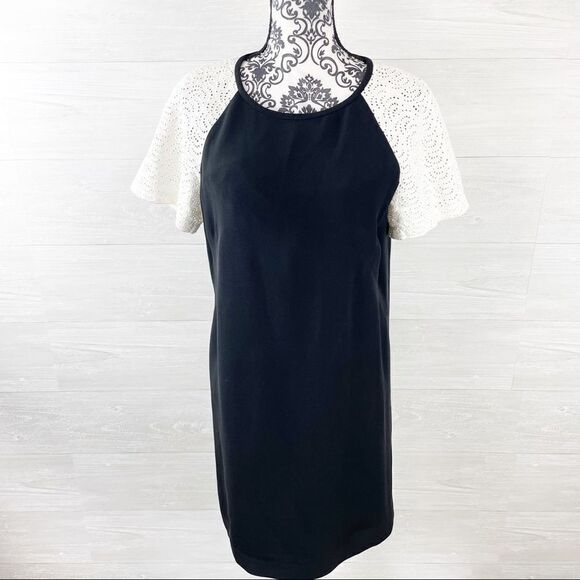 Tibi Carey Linen Silk Eyelet Sleeve Shift Dress - Picture 3 of 10